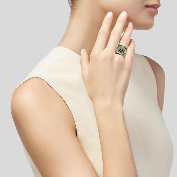 David Yurman Cushion Point Prasiolite Ring - Picture 4 of 16